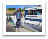 May 14, 2024 : 22 & 19 lbs Halibut - Don and Roy from Victoria BC