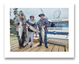 August 11, 2024 : 18, 17, 16 lbs Chinooke Salmon and Hatchery Coho - Day 2 of 2 - Rob & Ethan from Vancouver BC