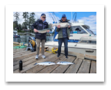 August 24, 2024 : 15, 10 lbs Chinooke Salmon & Hatchery Coho - Day 1 of 2 - Ben and Jason from Calgary Alberta