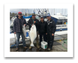 April 21, 2014: 37 lbs. Halibut & 10 lbs. Chinook Salmon - Constance Bank  - Russel, Bradley, Roger, and Alex from Victoria BC