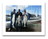 May 9, 2014: 20, 28, 30 lbs. Halibut - Constance Bank  - Dave, Dave, and Ken from Vancouver BC - Day 1 of 2