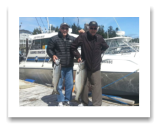 June 18, 2014: 22 & 10 lbs. Chinook Salmon - Trap Shack -  Len from Victoria with David from Vancouber BC