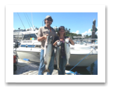 June 25, 2014 : 25, 12, 9 lbs. Chinook Salmon - Sheringham  Point -  Lori & Steve from Edmonton and Fort McMurray