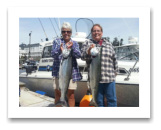 July 4, 2014 : 16 & 13 lbs. Chinook Salmon - Jordan River - Judy & Teri from Sooke and Victoria BC