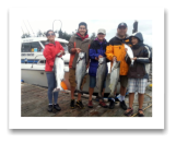 July 23, 2014 : 20, 19, 16, 13 lbs. Chinook Salmon & Pink Salmon - Race Rocks - Aubrey, Claudia, Justin, Kira, & Gabrielle from Langley BC