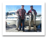 July 25, 2014 : 29, 20, 19 lbs. Chinook - Otter Point - Afternoon Trip - Shawn from Toronto with Jeremy from Victoria