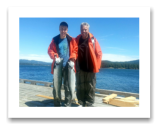 August 5, 2014 : 16 & 16 lbs. Chinook - Day 2 of 2  - Otter Point - John & Joel from Edmonton Alberta with their 7th year in a row with Blue Wolf Charters