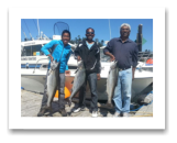 August 7, 2014 : 27, 26, 22 lbs. Chinook - Muir Creek - Tyrone & Shawn from Edmonton with Mohammed from Victoria BC