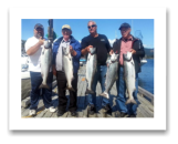 August 19, 2014 : 18, 17, 17, 16, 15 lbs. Chinook Salmon - Otter Point - Day 2 of 3 -  Big Al, Don, Dave, & Walter from Calgary Alberta