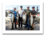 August 22, 2014 : 21, 20, 19, 17, 13 lbs. Chinook Salmon - Otter Point - Todd, Eric, Alex, & Grahame from Victoria BC