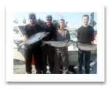 August 23, 2014 : 16, 15, 14 lbs. Chinook Salmon - Otter Point - Day 1 of 2 - Bailey, Cameron, Brad, & Mike from Vancouver BC