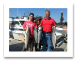 August 25, 2014 : 16, 15, 13, 10 lbs. Chinook Salmon - Sheringham Point - Daniel, Luis, & Pam from Timmons Ontario