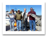 August 27, 2014 : 17, 14, 10 lbs. Chinook Salmon - Otter Point - Day 2 of 2 - Kalene, Dave, Mathew, & Gary from Calgary Alberta