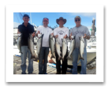 September 19, 2014 : Limit of Coho Salmon - Muir Creek - Les from Peachland, Jim from Oliver, Jason from Vancouver, and Peter from Vernon BC