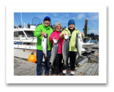 September 24, 2014 : Limit of Wild Coho Salmon - Muir Creek - Haley from Victoria BC with Pat and Mike from Steinbach Manitoba