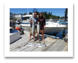 June 26, 2015 : 15 & 14 lbs. Chinook Salmon, Coho & Pink Salmon - Trap Shack - Wendy & Ray from Victoria BC