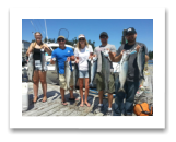 June 27, 2015 : 15, 12, 12, 11, 10, 9 lbs. Chinook Salmon & Pink Salmon - Trap Shack - Scott, Laura, Clayton, Stephanie, & Curtis from Victoria BC