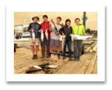 July 5, 2015 : 15, 14, 12 lbs. Chinook Salmon & Limit of Pink Salmon - Sheringham PT - Debbie, Zoltan, Alex, Ben, & Sam from Boston MA