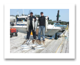 July 9, 2015 : 21, 15, 14, 12 lbs. Chinook Salmon, Coho Salmon & Limit of Pink Salmon - Sheringham PT - Ben from Alabama with Todd from Victoria BC