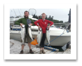 August 5, 2015 : 19, 15, 14, 12 lbs. Chinook Salmon & Limit of Pink Salmon - Otter Point - Kate & Dennis from Seattle Washington