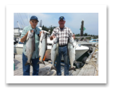 August 12, 2015 : 16, 15, 15, 14 lbs. Chinook Salmon - Otter Point - Day 2 of 2 - Dick & Chuck from Washington State