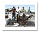 August 28, 2015 : 21, 17, 15, 12 lbs. Chinook Salmon, Hatchery Coho, & Pink Salmon - Muir Creek - Brian from Calgary with Fernando & Bill from Victoria BC