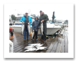 August 31, 2015 : 16, 15, 15, 12 lbs. Chinook Salmon, Limit of Choho & Pink Salmon - Otter Point - Andre, Chantell, & Mason Draayer from Alberta