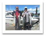 September 9, 2015 : 22, 13, 12, 11 lbs. Chinook Salmon - Muir Creek - Mike from Calgary Alberta with Roger "Little Spring" from Victoria BC