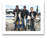 September 13, 2015 : 18, 16, 15, 12, 9 lbs. Chinook Salmon - Otter Point - Aaron, Rich, & Dawson from Alberta and Sooke BC