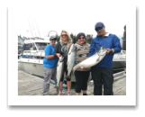 July 16, 2016 : 20.5, 11.9, & 8.9 lbs. Chinook Salmon - Otter Point - Yasemin Parkinson, Alfred Louie, Olivia Palomino, & Rose Sinnott in the Consultants Derby